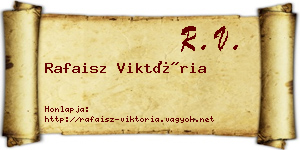 Rafaisz Viktória névjegykártya